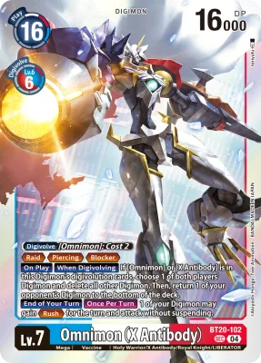 Omnimon (X Antibody), Digimon card BT20-102