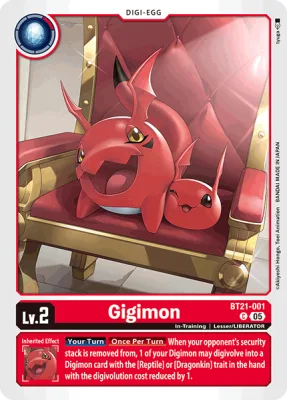 Gigimon, Digimon card BT21-001