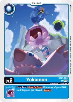 Yokomon, Digimon card BT21-003