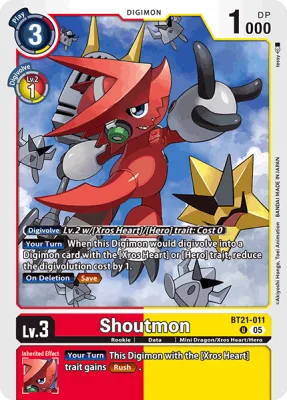 Shoutmon, Digimon card BT21-011