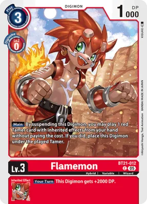 Flamemon, Digimon card BT21-012