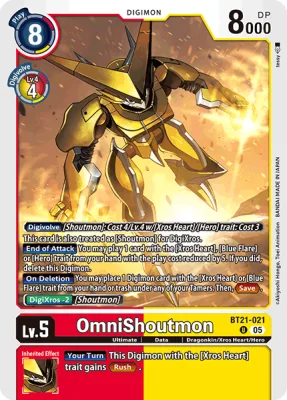 OmniShoutmon, Digimon card BT21-021