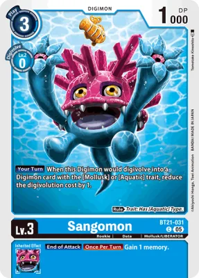 Sangomon, Digimon card BT21-031