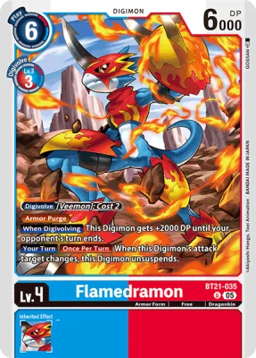Flamedramon, Digimon card BT21-035