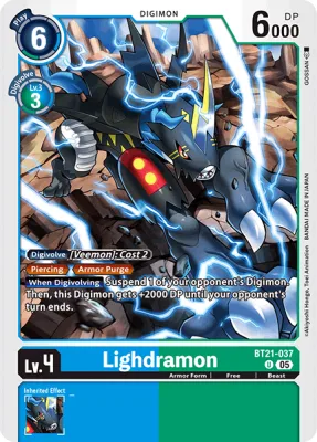 Lighdramon, Digimon card BT21-037