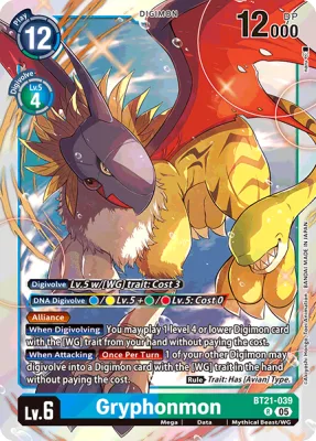 Gryphonmon, Digimon card BT21-039