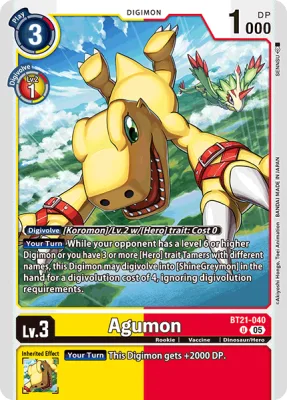 Agumon, Digimon card BT21-040