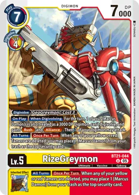 RizeGreymon, Digimon card BT21-044