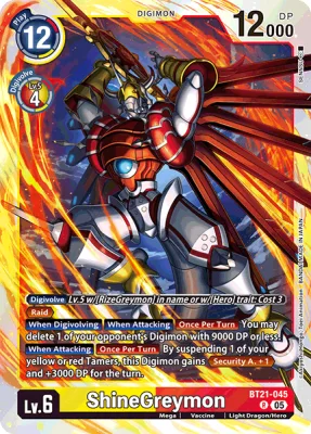 ShineGreymon, Digimon card BT21-045