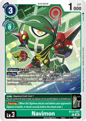 Navimon, Digimon card BT21-047