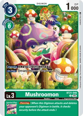 Mushroomon, Digimon card BT21-048