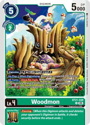 Woodmon, Digimon card BT21-049