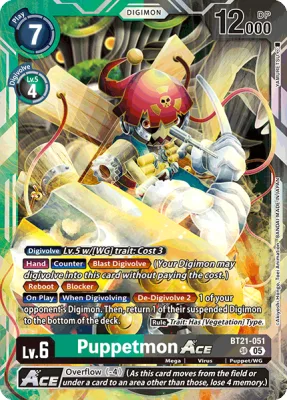 Puppetmon ACE, Digimon card BT21-051
