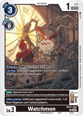 Watchmon, Digimon card BT21-053