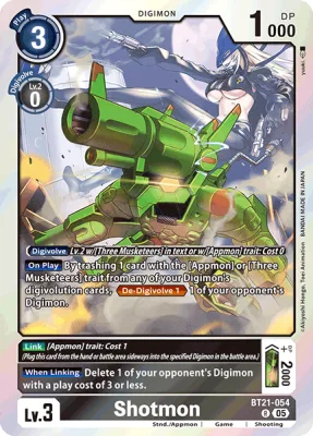 Shotmon, Digimon card BT21-054