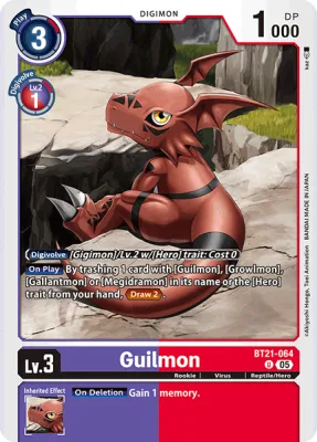 Guilmon, Digimon card BT21-064