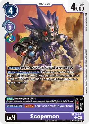 Scopemon, Digimon card BT21-071