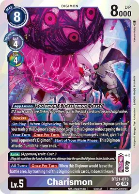 Charismon, Digimon card BT21-073