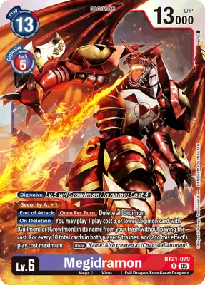 Megidramon, Digimon card BT21-079