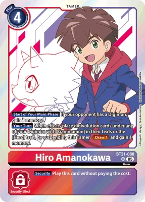 Hiro Amanokawa, Digimon card BT21-080