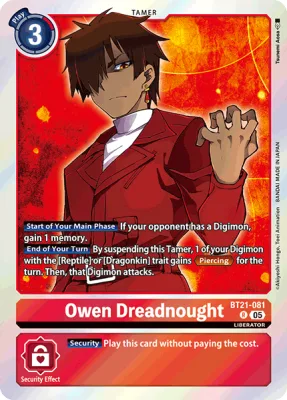 Owen Dreadnought, Digimon card BT21-081