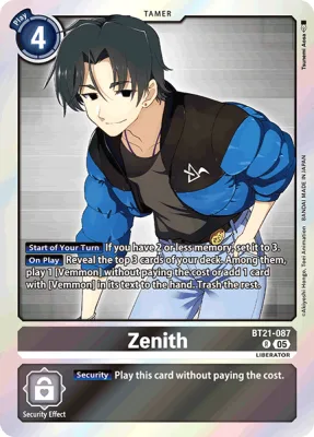 Zenith, Digimon card BT21-087