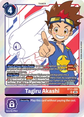 Tagiru Akashi, Digimon card BT21-088
