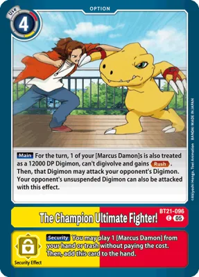 The Champion Ultimate Fighter!, Digimon card BT21-096
