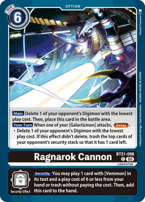 Ragnarok Cannon, Digimon card BT21-098