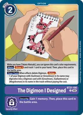 The Digimon I Designed, Digimon card BT21-100