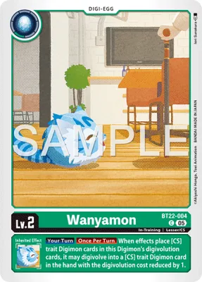Wanyamon, Digimon card BT22-004