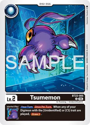 Tsumemon, Digimon card BT22-005