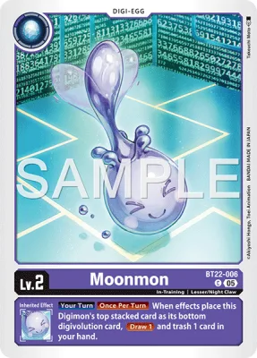 Moonmon, Digimon card BT22-006