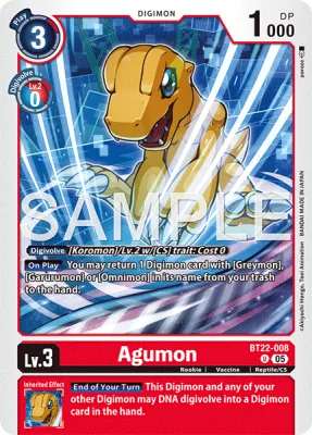 Agumon, Digimon card BT22-008