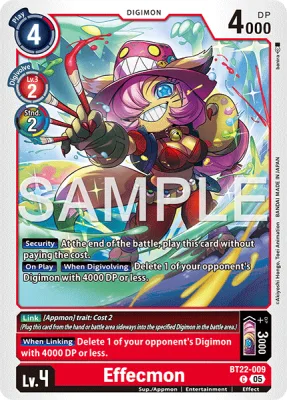 Effecmon, Digimon card BT22-009