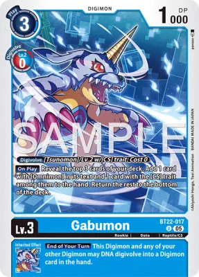 Gabumon, Digimon card BT22-017