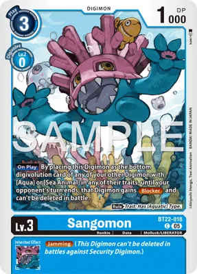 Sangomon, Digimon card BT22-018