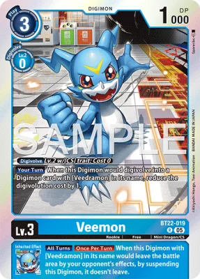 Veemon, Digimon card BT22-019