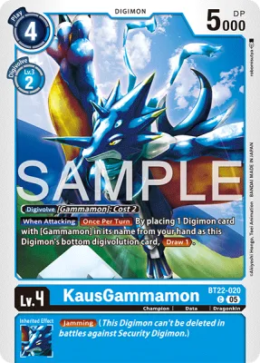 KausGammamon, Digimon card BT22-020