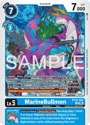 MarineBullmon, Digimon card BT22-024