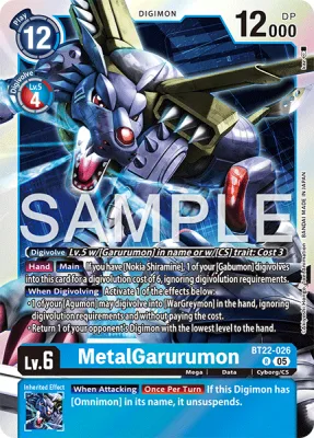 MetalGarurumon, Digimon card BT22-026