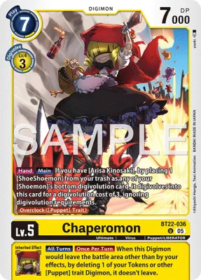 Chaperomon, Digimon card BT22-036