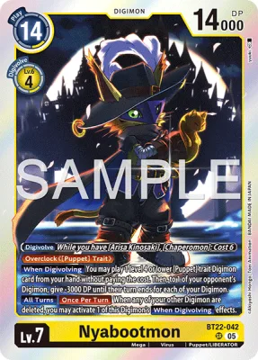 Nyabootmon, Digimon card BT22-042