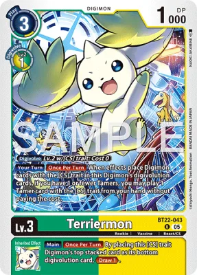Terriermon, Digimon card BT22-043