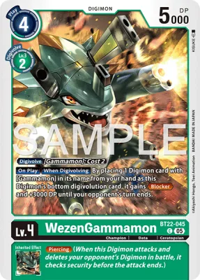 WezenGammamon, Digimon card BT22-045