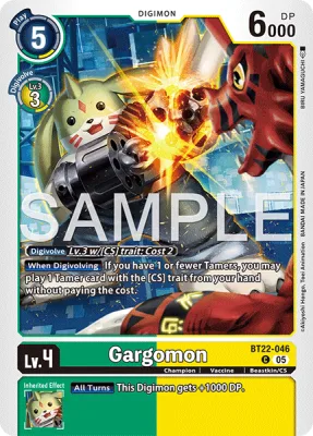 Gargomon, Digimon card BT22-046