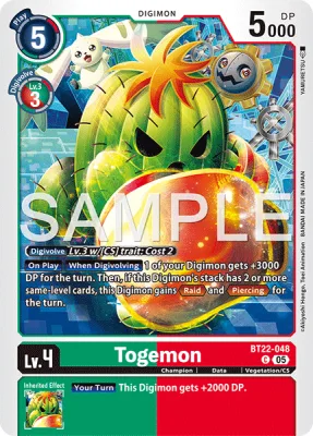 Togemon, Digimon card BT22-048