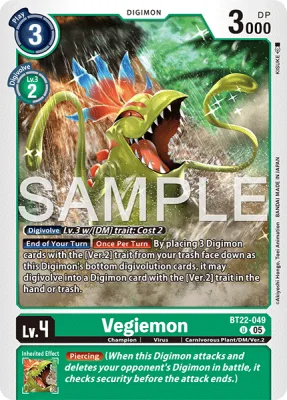 Vegiemon, Digimon card BT22-049