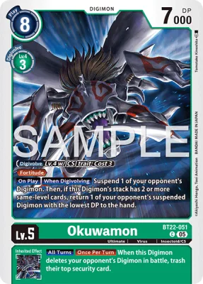 Okuwamon, Digimon card BT22-051