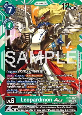 Leopardmon ACE, Digimon card BT22-052